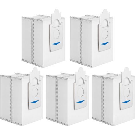 Lot de 5 Sacs Antibactériens d'aspirateur Accessoires pour ECOVACS DEEBOT X2 Omni,X5 Omni,T30S Sac À Poussière Pièces de Rechange, 3L Grande Capacité Sac Aspirateur pour La Station Tout-en-un