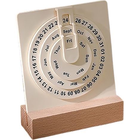 Calendrier Rotatif Perpétuel - Calendrier de Bureau - Ornement pour Bureau ou Maison avec Étiquettes Incluses - 1€ (1/5)