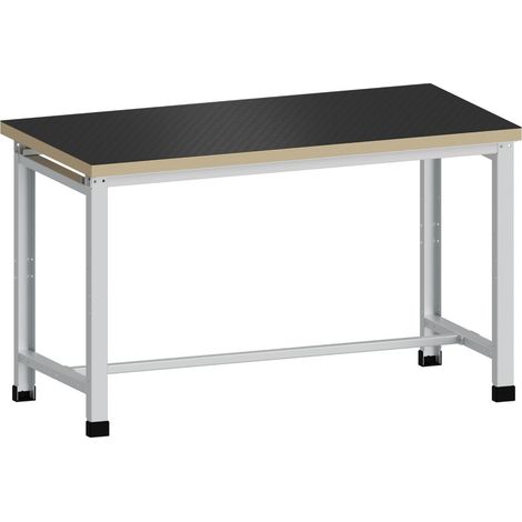 PROVOST - Recouvrement caoutchouc strié noir pour plateaux d'établi Optim (150 x 75 cm, 3 mm)