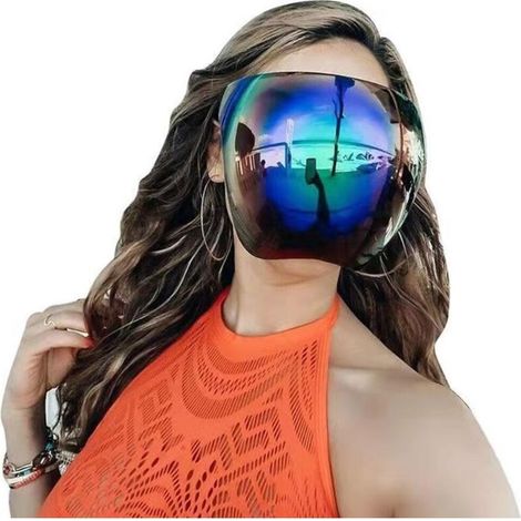 Lunettes de protection UV400 avec visière intégrale et couverture faciale complète