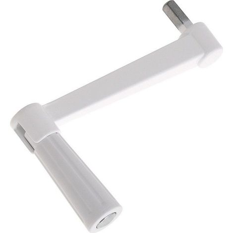 Wolfpack – Enrouleur manuel pour volet roulant – Manivelle blanche 129 mm – Tige hexagonale n° 9 – Poignée pour treuil de volet roulant (1/3)