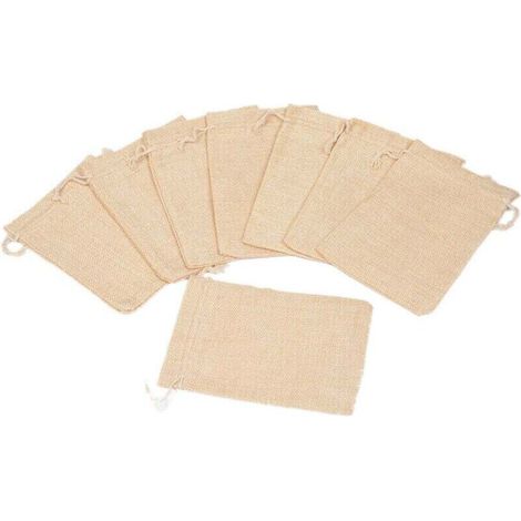 Sollbry lot de 30 sacs d'emballage de bijoux, sac en lin polyvalent, sac à bijoux en lin, sacs à cordon, sac de rangement de bijoux, sacs de rangement (10 x 14 cm) (1/3)