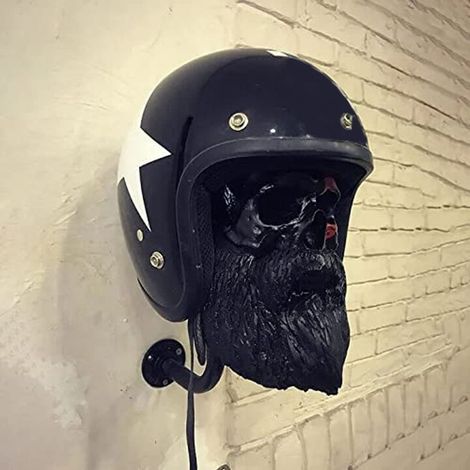 Support de casque de moto, support de casque en forme de tête, support de rangement pour casque, support mural pour chapeau, accessoires de moto (1/5)