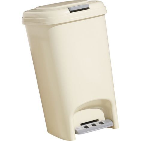 Poubelle à Pédale 8L Large Capacité Design élégant avec Couvercle Plastique pour Cuisine Salon Salle de Bain (1/5)