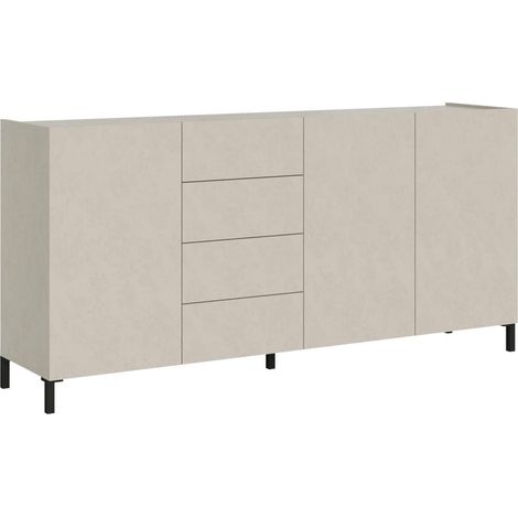 Madia 3 ante 4 cassetti 174x40x84 cm - SOLARIA - Colore: Cashmere - Dimensioni: L.174 P.40 H.84 cm