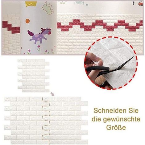 Papier peint 3D 10 pièces panneaux muraux autocollants 35x38 cm, (10 pièces), papier peint mural bricolage, adapté à la cuisine, (1/5)