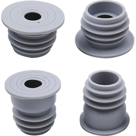 4 pcs Joint de Tuyau de Machine à Laver Joint Anti-Odeur Bouchon D'Étanchéité Déodorant pour Tuyau d’Évacuation D'égout Bague évier de Cuisine Salle de Bain Silicone Gris (1/5)