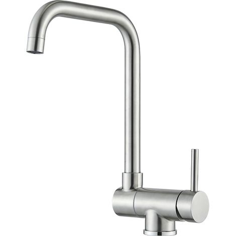 Mitigeur Cuisine Rabattable, Robinet Cuisine Pliable Pivotant à 360° Pour, Robinet Cuisine Pliable Pour Fenêtre, Mitigeur Evier Cuisine En Acier Inoxydable 304 Brossé (Brossé)