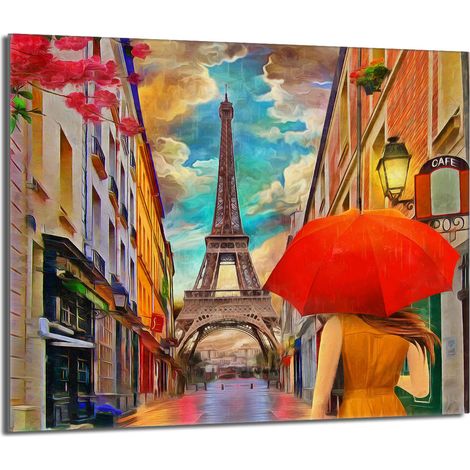 Placa protectora de vidrio para estufa 60x52 París (1/5)