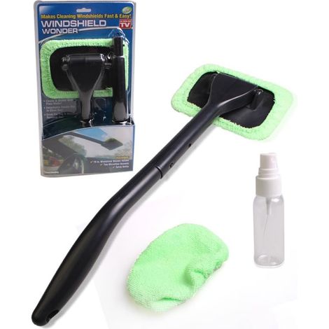 Car Windshield Cleaner with 90° Rotating Triangular Head and Removable Handle for Cleaning Car Windows, Home Use, Trucks and SUVs (1/2)