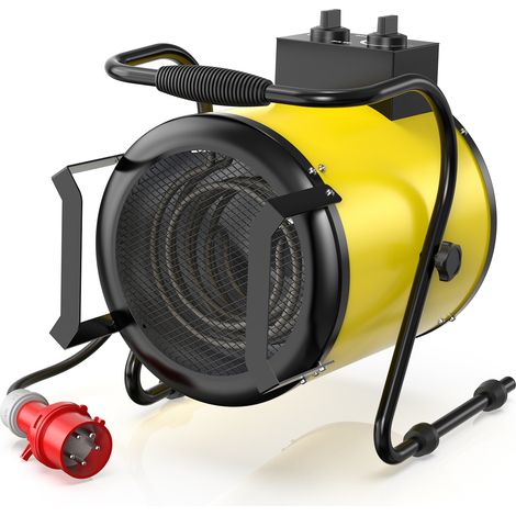 Professional 5kW Fan Heater - Industrial Heater with Adjustable Angle and Thermostat for Construction Sites - DAHTEC