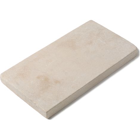 Margelle de piscine Pierre Naturelle Atlas - 61x33x5 cm - Bord droit - Beige (1/4)
