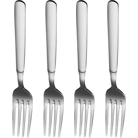 Fourchette De Table - Acier Inoxydable Qualité Alimentaire - Poli Miroir - Lave-Vaisselle - Lot De 4 (1/5)