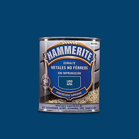 Hammerite Esmalte metales no férreos liso azul 750 Ml