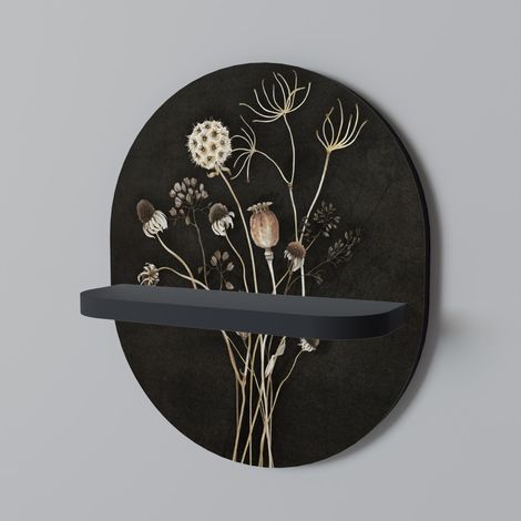 MEADOW SHADES Estante ovalado negro (1/5)