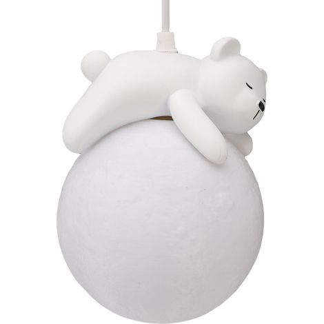 Suspension Ours Lune 3D, lampe suspendue en forme de lune pour chambre d'enfant (1/5)