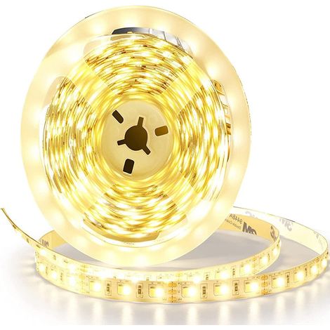 BANDE LED 5M LUMIÈRE CHAUDE 3000K 12V 1500LM 15W 5730 FLEXIBLE SIMPLE TE-B0486 (1/4)