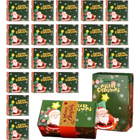 Scatole regalo natalizie pieghevoli multiuso - 20 pezzi