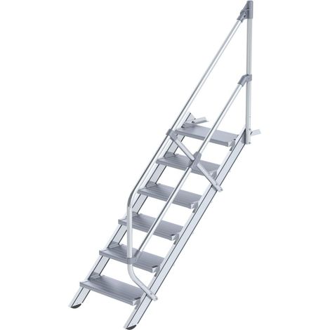 MUNK Treppe 45° inkl. einen Handlauf, 600mm Stufenbreite, 6 Stufen