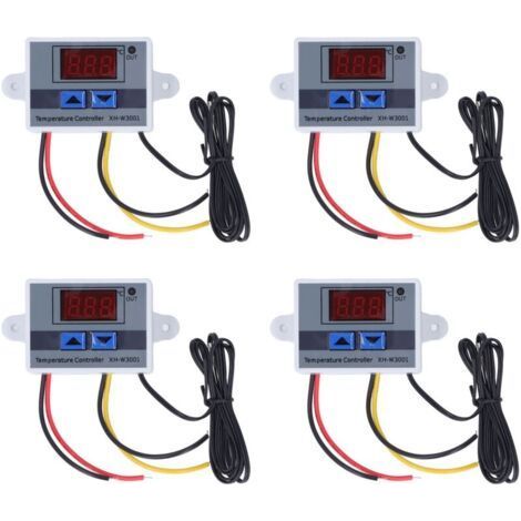 FENOPLASTICA4pcs Contrôleur de température Affichage numérique Tempéteur de température ‑50 ℃ à 110 ℃ 110‑220V 1500W (1/5)