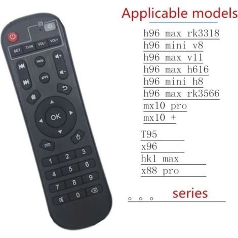 Télécommande IR Universelle - Compatible Android TV Box - Noir - 10 mètres de portée