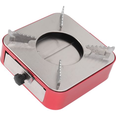 Réchaud à alcool portable à tiroir, brûleur à alcool solide pour camping, voyages et barbecue, rouge (1/5)