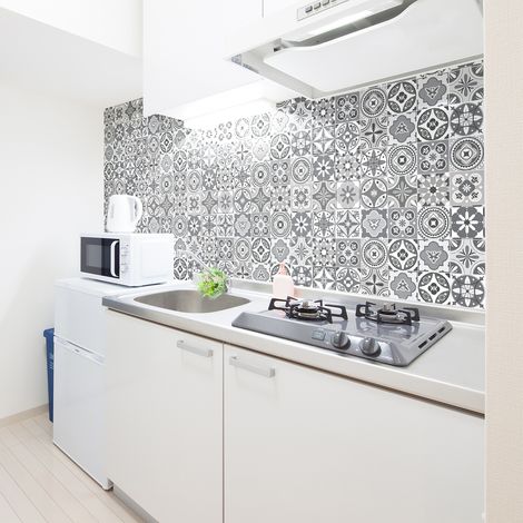 Sticker Mural Carrelage adhésif Cuisine Salle de Bain - 30 STICKERS CARRELAGES AZULEJOS ARIEL - 30stickers10x10cm (1/5)