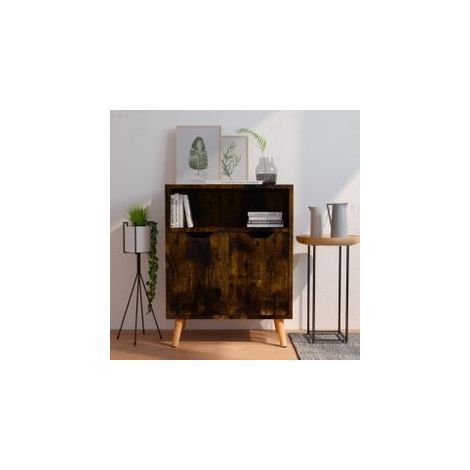Buffet chêne fumé 60x30x72 bois d'ingénierie (1/5)