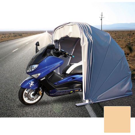 Motobox a Chiocciola Copertura Box in PVC per Moto Scooter - 280x130xh140 cm Beige Maddi