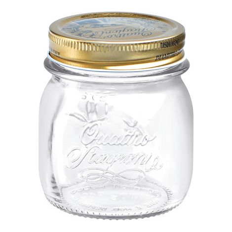 Bormioli Rocco Quattro Stagioni tarros de mermelada/conserva 250 ml (con tapa de rosca ø 70 mm, tarro de mermelada, 12 tarros) 58281