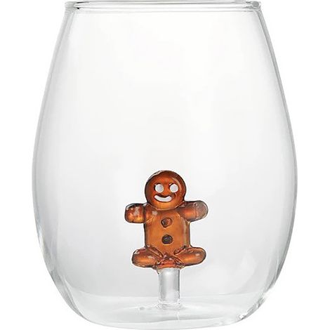 Verre à boire bz2102 Bonhomme en pain d’épice créatif pour eau lait jus idéal décoration Noël maison (1/5)