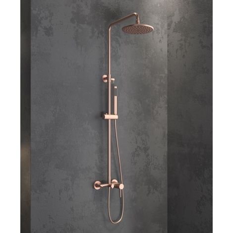 Colonne de douche ARTEMIS avec douchette en inox rose gold H. 122 cm (1/4)