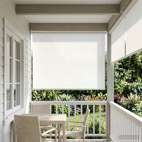 vidaXL Roller Blind UV Protection White 180 x 140 cm Polyester