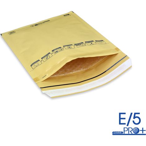 Lot de 50 Enveloppes à bulles PRO MARRON E/5 format 210x265 mm