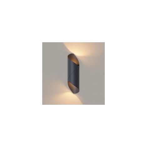 Anthracite,Applique Murale Exterieur/Interieur 180, IP65 Lampe Murale Up Down LED Modernes en Aluminium, Éclairage Exterieur pour Entrée Couloir Jardin, Blanc Chaud 3000K, (1/5)