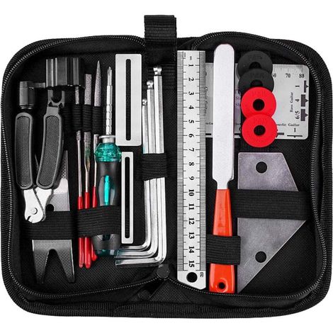 Trousse à Outils pour l'entretien de la réparation de la Guitare, kit Complet pour Musiciens Kit d'entretien de la Guitare Lime de ponçage de frette de 3 en 1 (d'entretien de réparation de Guitare) (1/5)