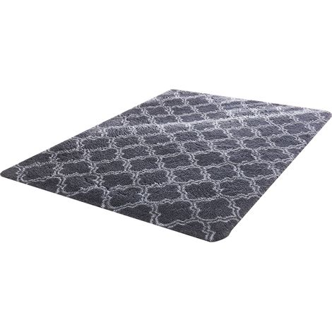 Tapis Doux - Surface Velours Fourrure Synthétique - Épaisseur Renforcée avec Couche Intermédiaire Souple - Antidérapant - Pour Chambre à Coucher - 1 Pièce (1/5)