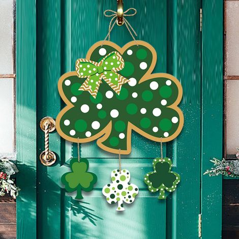 Porte-Decor Festif Saint-Patrick - Panneau de Porte en Carton Rigide avec Cordon de Suspension - Décoration de Porte pour Fête Irlandaise - 1 Pièce (1/5)
