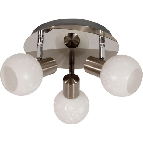 Candellux Avila plafoniera 3xE14 cromata bianca 36 cm