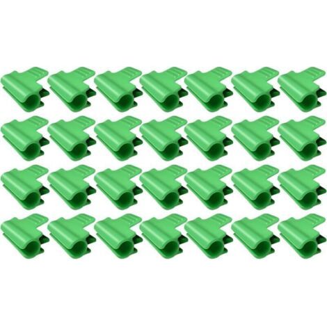 BUNTHAUS Lot de 40 clips pour serre de jardin,clips pour tube d'ombrage de jardin pour support saisonnier des plantes, filet à oiseaux, filet de jardin, accessoires en tissu d'ombrage (11 mm) (1/5)