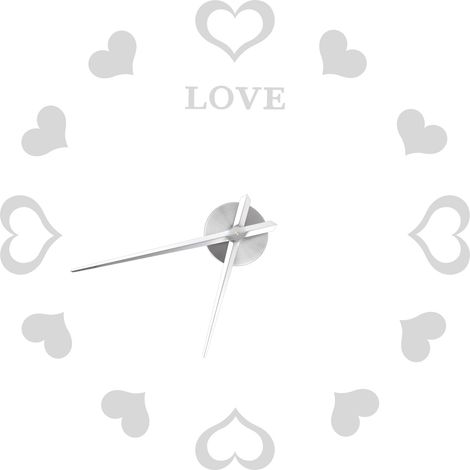 Innovative DIY-Wanduhr, silberne Spiegel-Acryl-Wandaufkleber für die Innendekoration. (1/5)
