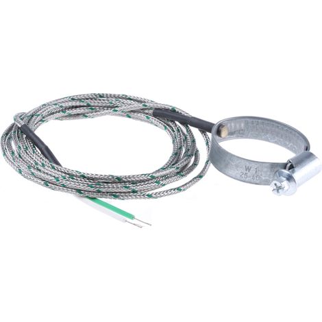 Thermocouple type K Ø 30  40mm, L 2m, +1100°C max à Câble ( Prix pour 1 )