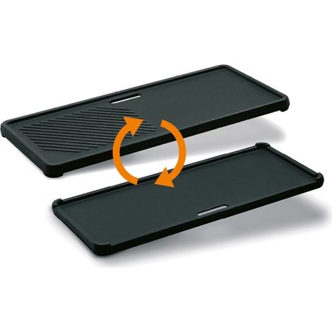 ENDERS - Plancha-Grill réversible 1/3 en Fonte - Pour Barbecues MONROE PRO 3, BOSTON 3, COLORADO 3