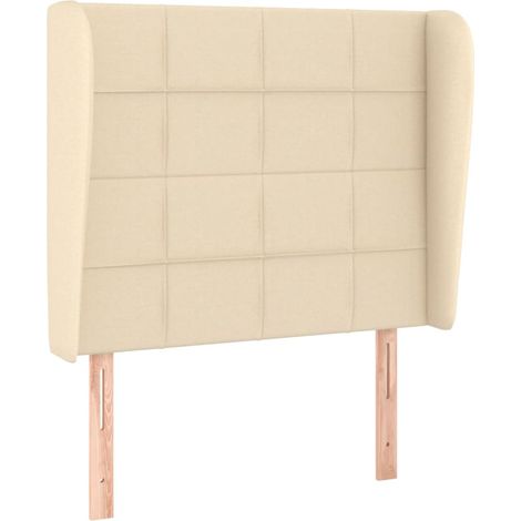 Maison Exclusive - Testiera ad Orecchio Crema 103x23x118/128 cm in Tessuto
