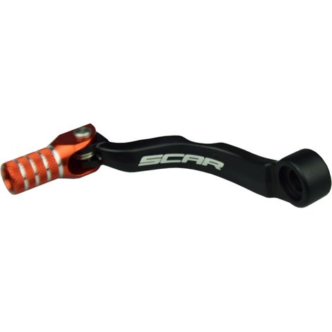 Palanca de cambios SCAR RACING para KTM SX 85 '18-'25, SX 125 '17-'22, 150 EXC TPI '20-'23, color negro/naranja.