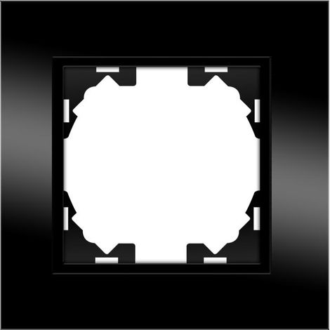 Marco de Cristal Empotrable Negro para 1 Módulo Serie wLux  Negro  | IluminaShop
