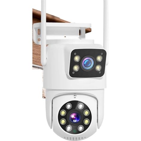 4K 8MP Double Objectif WiFi caméra PTZ extérieur Double écran AI Humain Suivi Automatique 4MP sécurité caméra de Surveillance vidéo(8MP NO SD Card) (1/5)