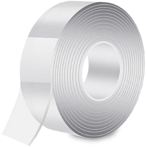 BUNTHAUS 3M doppelseitiges transparentes, extra starkes doppelseitiges Nano-Klebeband, waschbar, abnehmbar, ultrastarkes, spurloses Klebeband, wiederverwendbar für Teppich, Fotowand ohne Bohren, Auto (1/5)