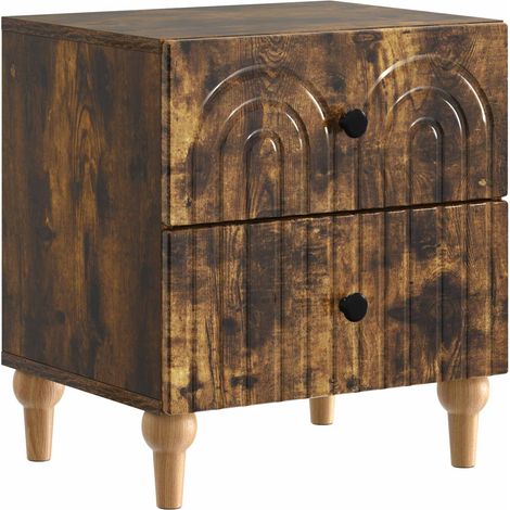 Bedside Cabinet Smoked Oak 43 x 34.5 x 48 cm Engineered Wood vidaXL