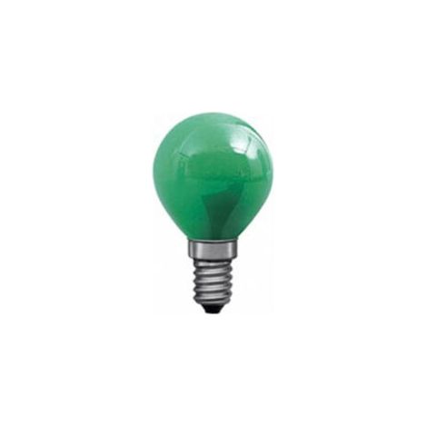 Ampoule Sphérique Couleur verte 240V 15W E14 - 007252 - Orbitec